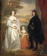 Anthony Van Dyck James,seventh earl of derby,his lady and child china oil painting reproduction